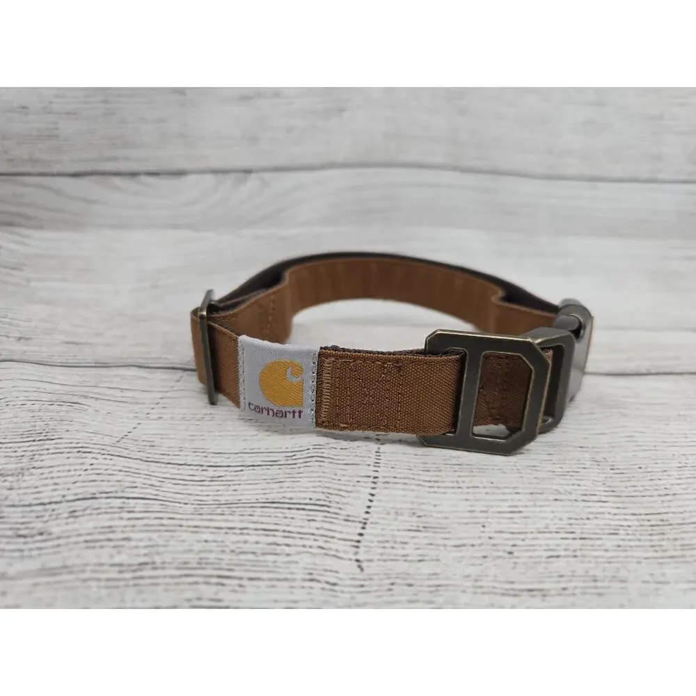 Carhartt Journeyman Dog Collar Large Brown Rain Defender Metal Closure NWT